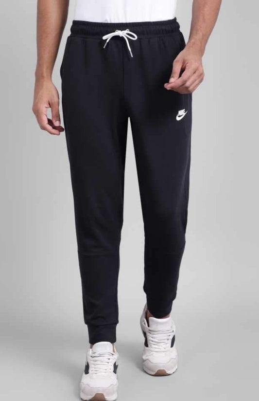 Solid Men Black Track Pants-Cu4458-010
