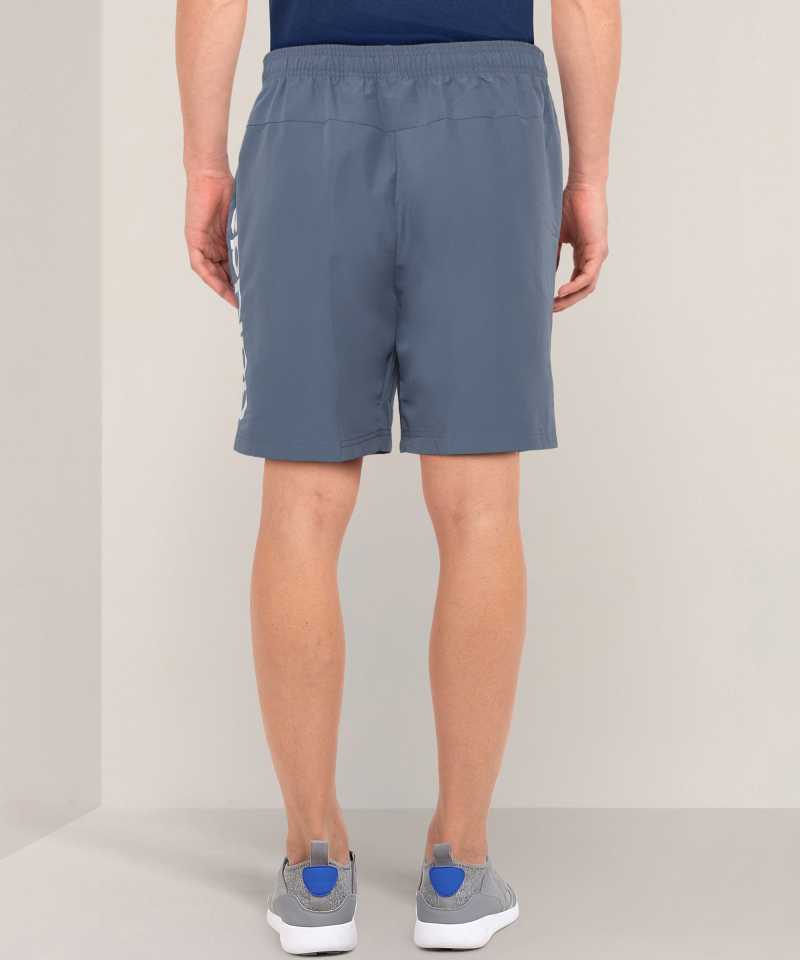 Solid Men Blue Sports Shorts-EI9820