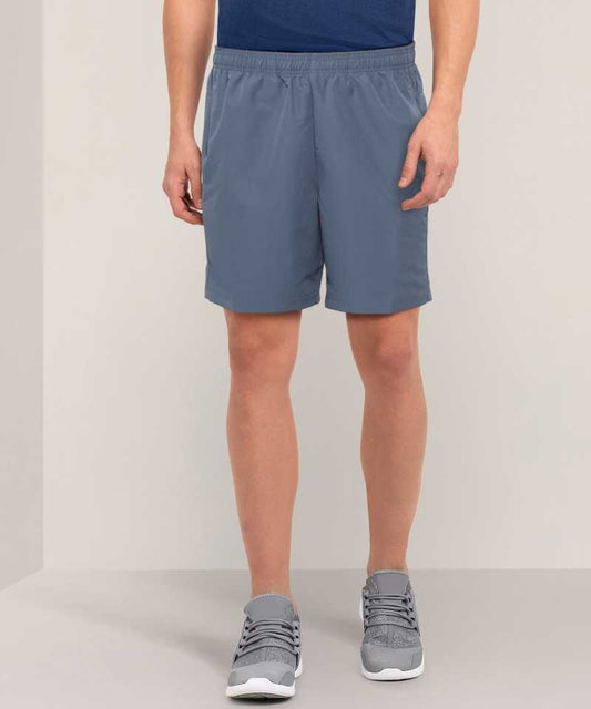 Solid Men Blue Sports Shorts-EI9820