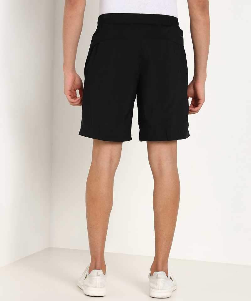 Solid Men Black Sports Shorts - Discount Store