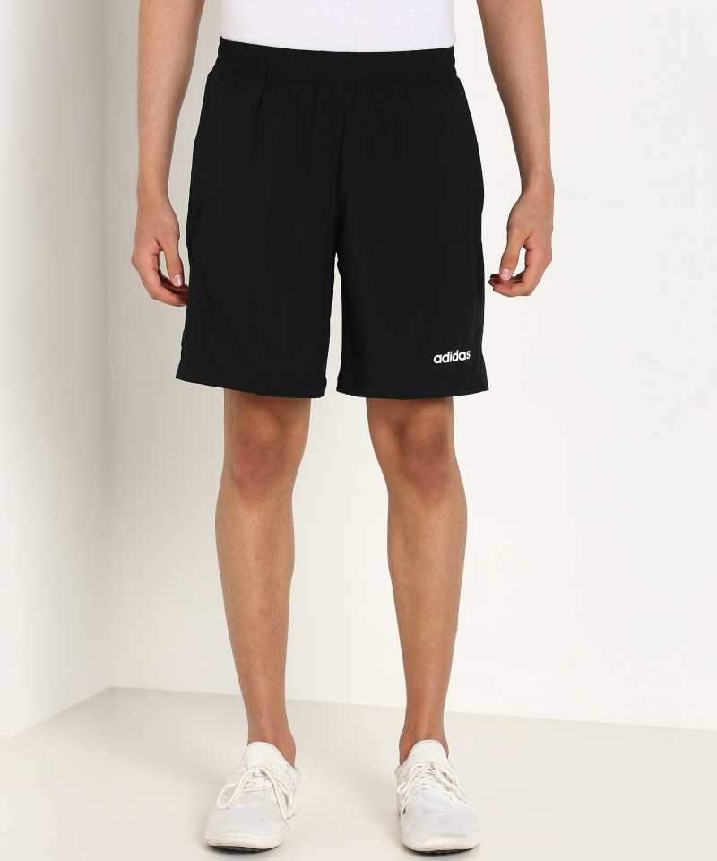 Solid Men Black Sports Shorts - Discount Store