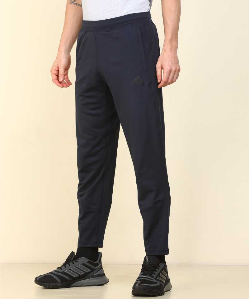 Solid Men Blue Track Pants-Gc7839
