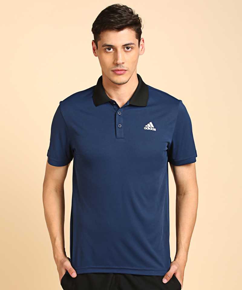 Sports Men Polo Neck Blue T-Shirt-Gn2403