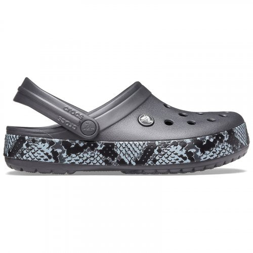 Crocs Crocband™ Snake Print Black/Grey Clogs-206380-02w
