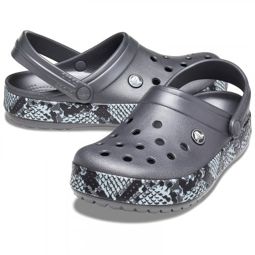 Crocs Crocband™ Snake Print Black/Grey Clogs-206380-02w – Discount